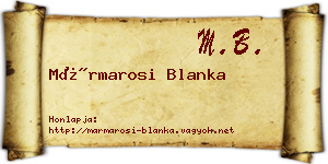 Mármarosi Blanka névjegykártya